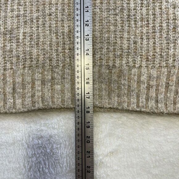 Sincerely Jules 1/2 Zip cropped knitted sweater Sz Medium Wool Cowl Turtleneck - Picture 8 of 13